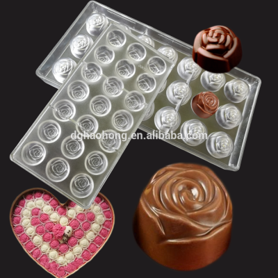 Food Grade Polycarbonate Rose Shaped Chocolate Mold DIY for Lover